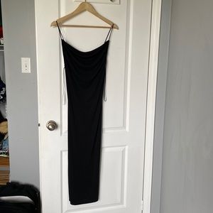 Black elegant spaghetti strap dress from Zara